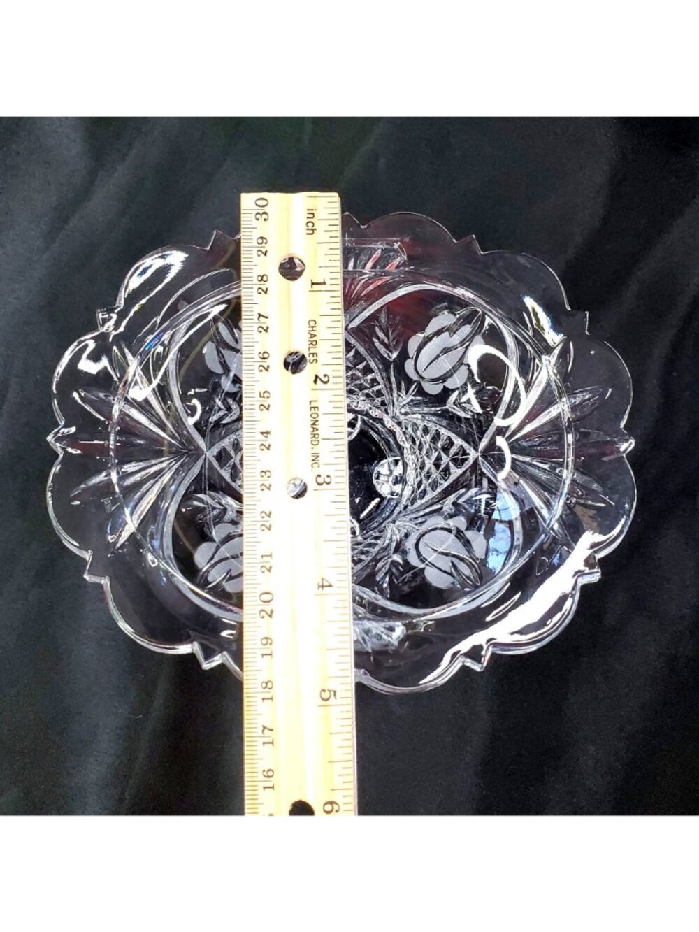VTG Footed Candy Dish 24% Lead Crystal The European Collection Germany 4" tall - Picture 12 of 12
